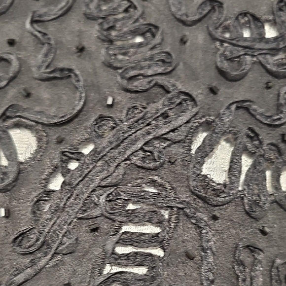 Vintage Vera Cristina 100% Silk Black Bead Embellished 3/4 Sleeve Blouse - Picture 5 of 8